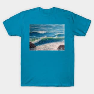 Sea Waves Oil painting T-Shirt